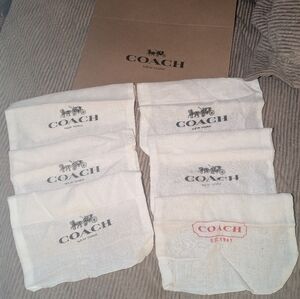 Coach White Dust Bags and a Box